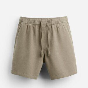 Zara Textured Cotton Bermuda Shorts